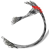 Vista 19 de YOTO Líderes de pesca, aparejo de aparejos de acero inoxidable con señuelo de aparejos giratorios a presión, líder de alambre de agua salada, líder