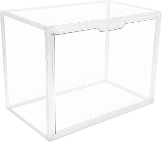 GUDEMAY Transparente stapelbare Kunststoffboxen mit Magnetverschluss