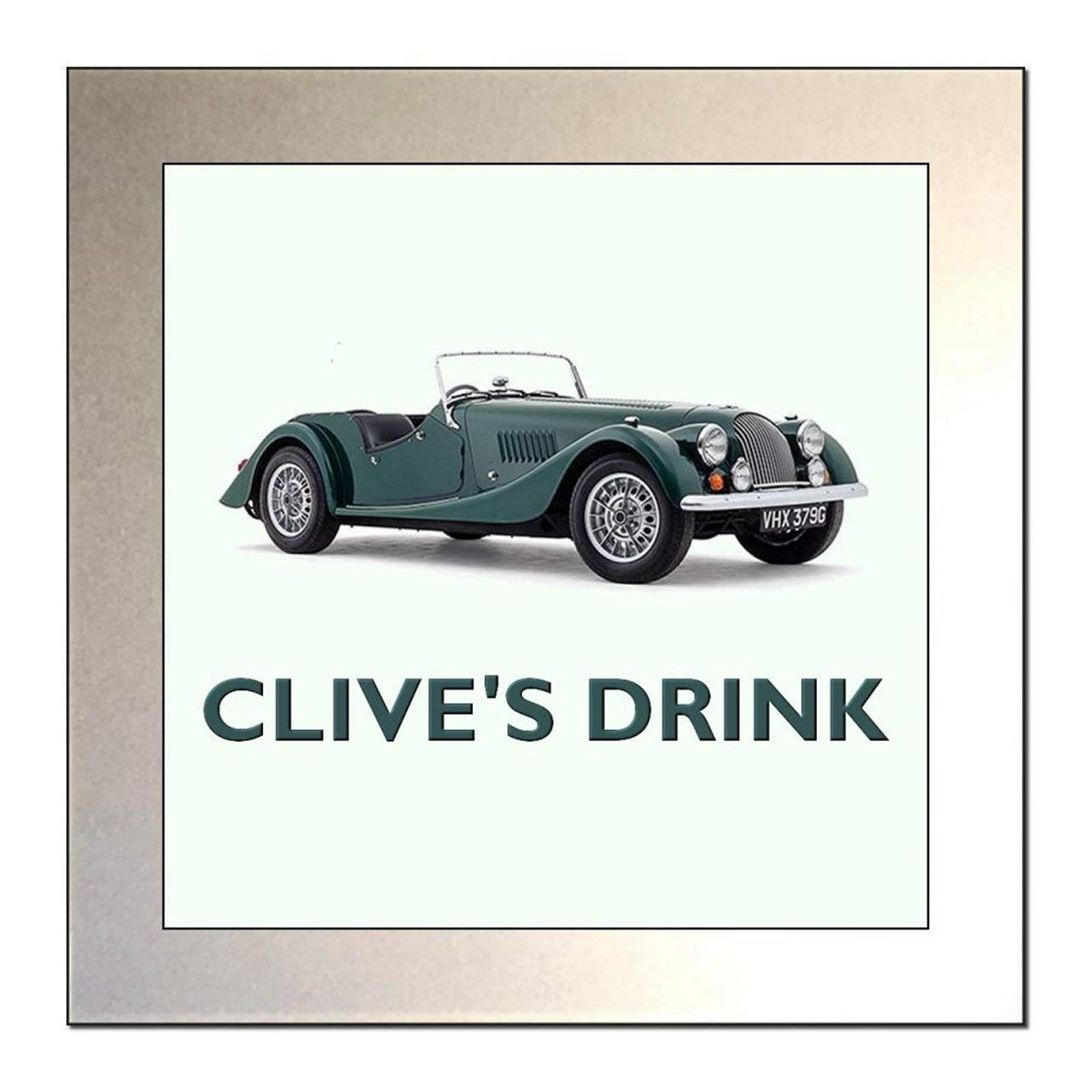 Key Expressions Personalised Classic Car Glass Drinks Coaster for MORGAN PLUS 8 Enthusiasts