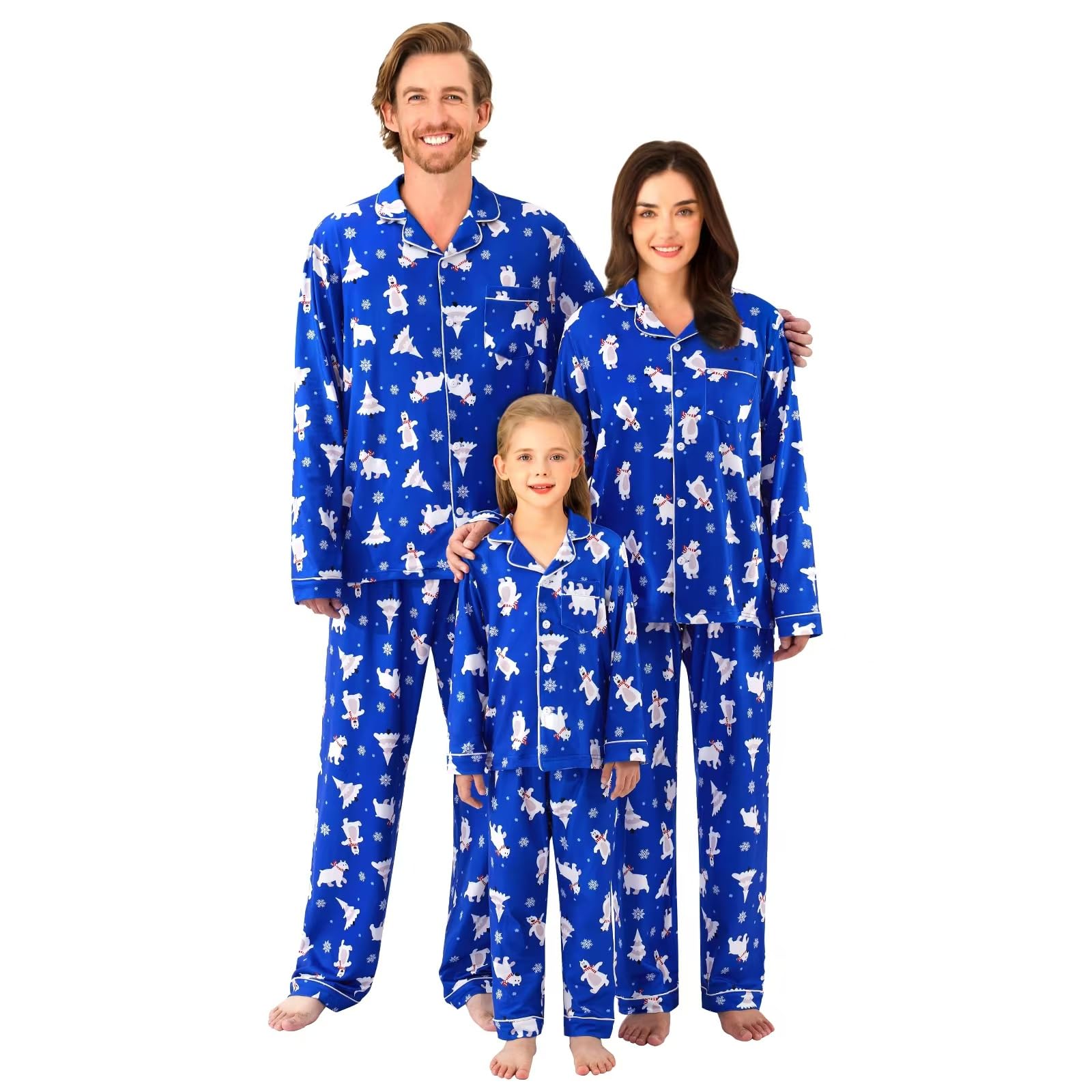 Pijama de Navidad con botones que soluciona la ropa de dormir familiar 8