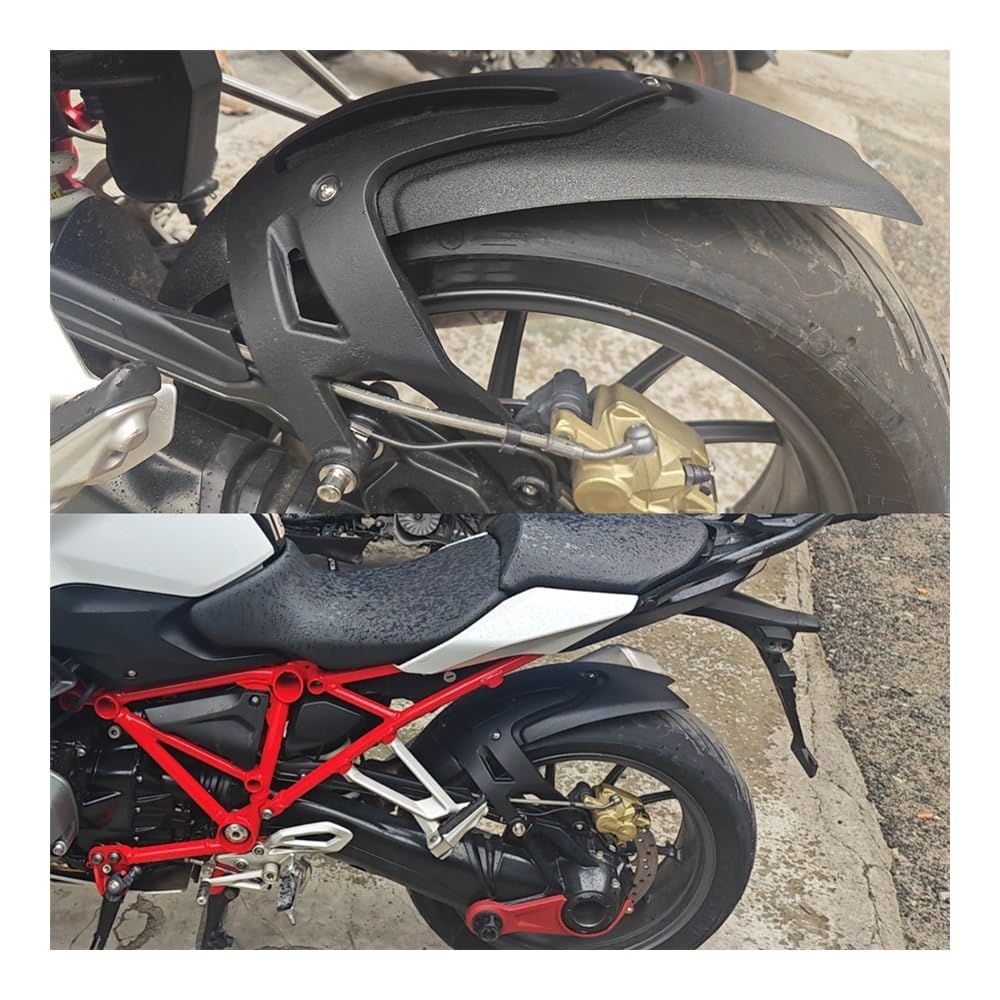 Kotflügel Hinten Schwarz Chrom für Motorrad R1200R R1250R R1200RS R1250RS R1250 R R1200 RR 1200 1250 RR 1200R Zubehör Hugger Splash Schutz