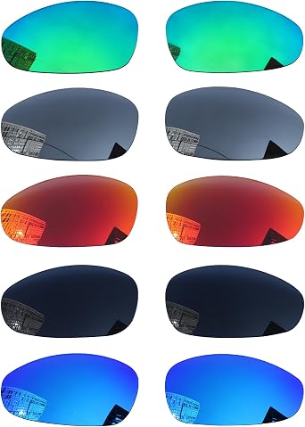 عدسات Acefrog 5 Pairs المستقطبة للنظارات الشمسية Oakley Juliet ، مناسبة تمامًا ، مقاومة للكسر ، مقاومة للخدش ، حزمة القيمة