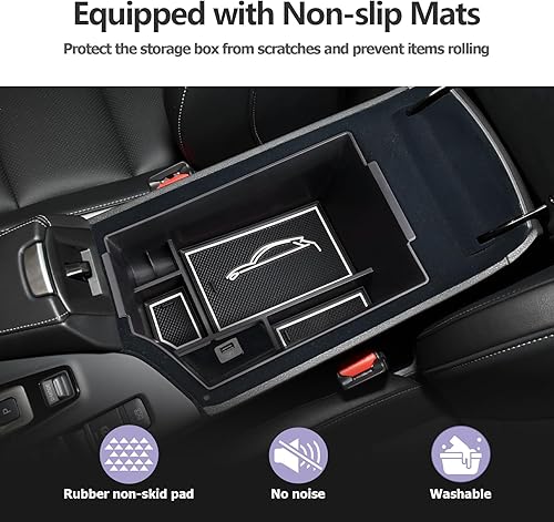 Miniatura 5 de LUWU 2023 2024 Infiniti QX50 QX55 Organizador de consola central, caja de reposabrazos, organizador de reposabrazos 2018-2024 QX50 Bandeja de