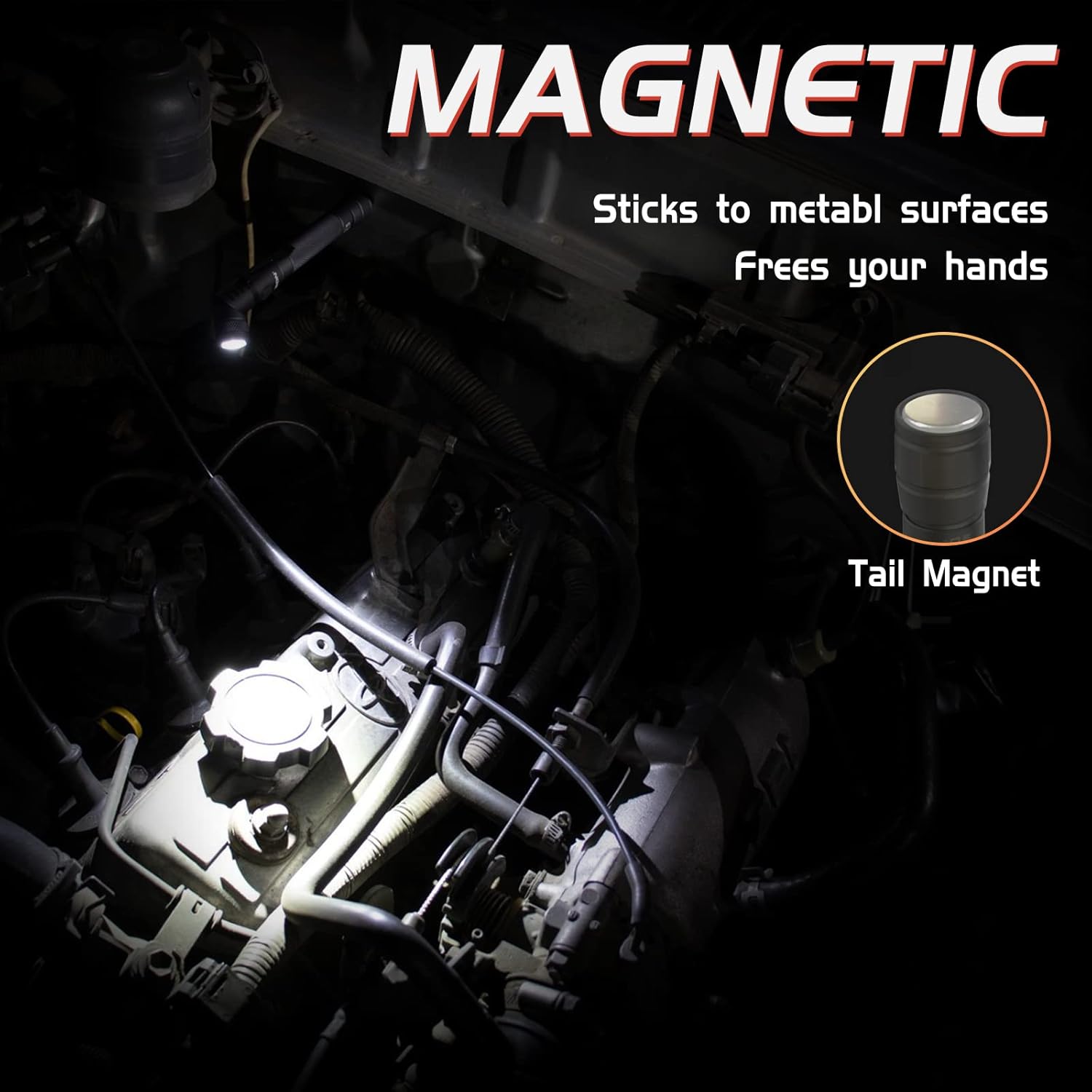 NICRON N73 Portable LED Pen Flashlight with 4Mode,Clip,Magnet, 150 Lumen 90 Degree Twist Angle Pocket Penlight with IPX4 Waterproof, Excellent for Tight Space,Mechanic, 2AAA Battery Include