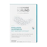 ANNEMARIE BÖRLIND AUGEN & LIPPENPFLEGE Hyaluron Augenpads mit Sofort-Effekt (6 x 2 Stk.) - Eye Patches, Augenpads Gegen Augenringe, Fältchen & Linien, Mit Hyaluron, Glättend & Kühlend, Vegan