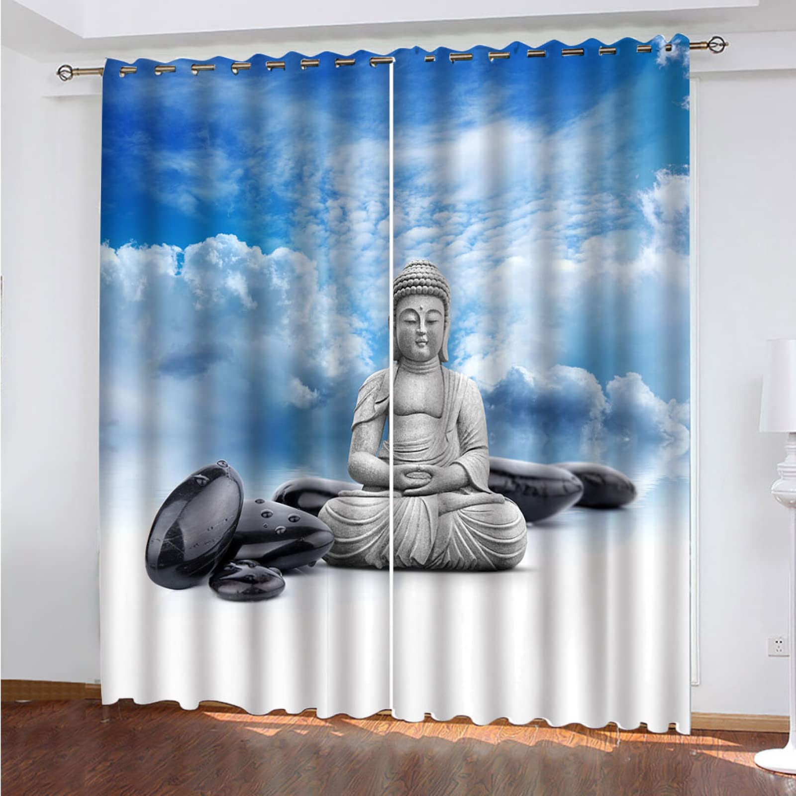 Rideaux isolants thermiques Bouddha pour créer un cocon de sérénité dans votre salon