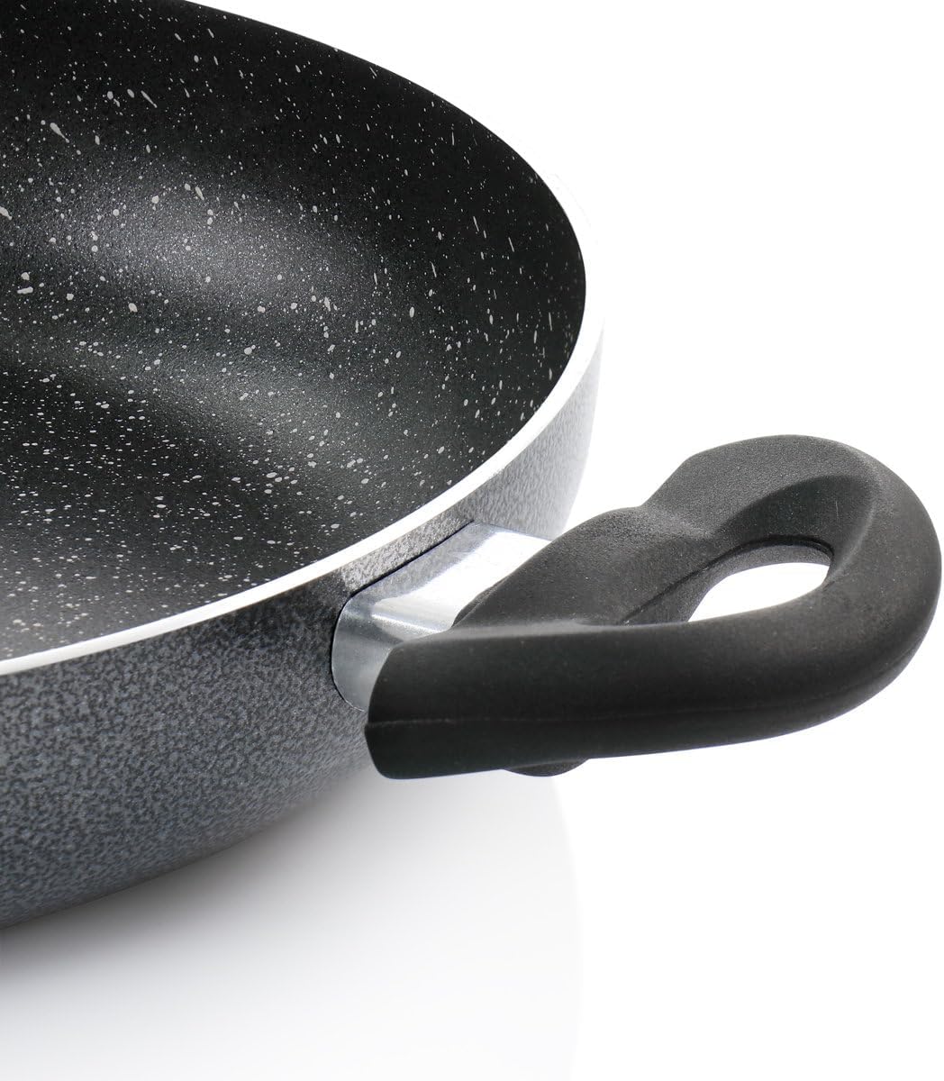 3.5 Quart Aluminum Nonstick Saute Pan with Lid – Forged Aluminum Cookware with Even Heat Distribution and Cool-Touch Handle