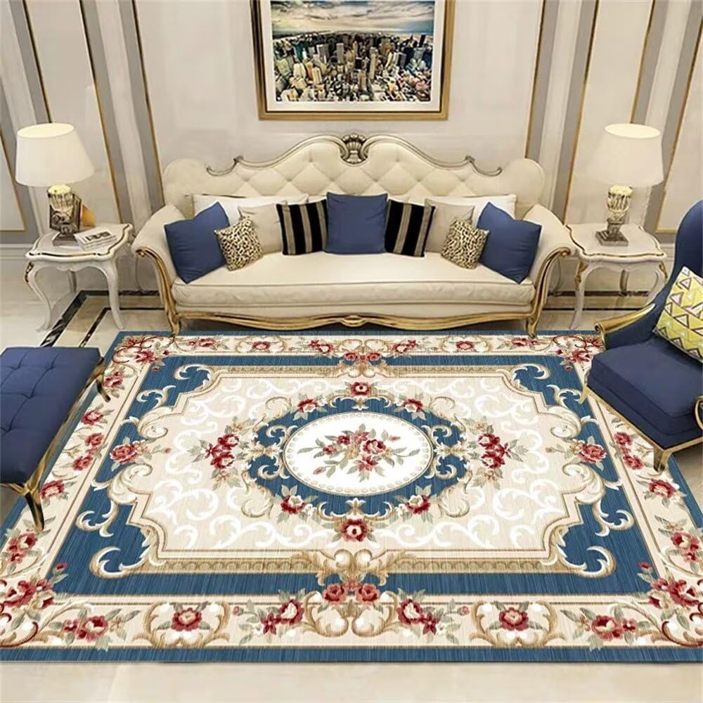 Tapis parc bébé 90x150cm à motif floral pour dressing et chambre de fille