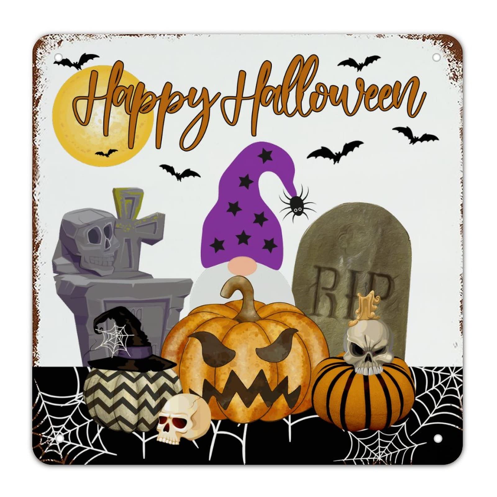 Panneau Halloween métal pour transformer une pièce sans travaux