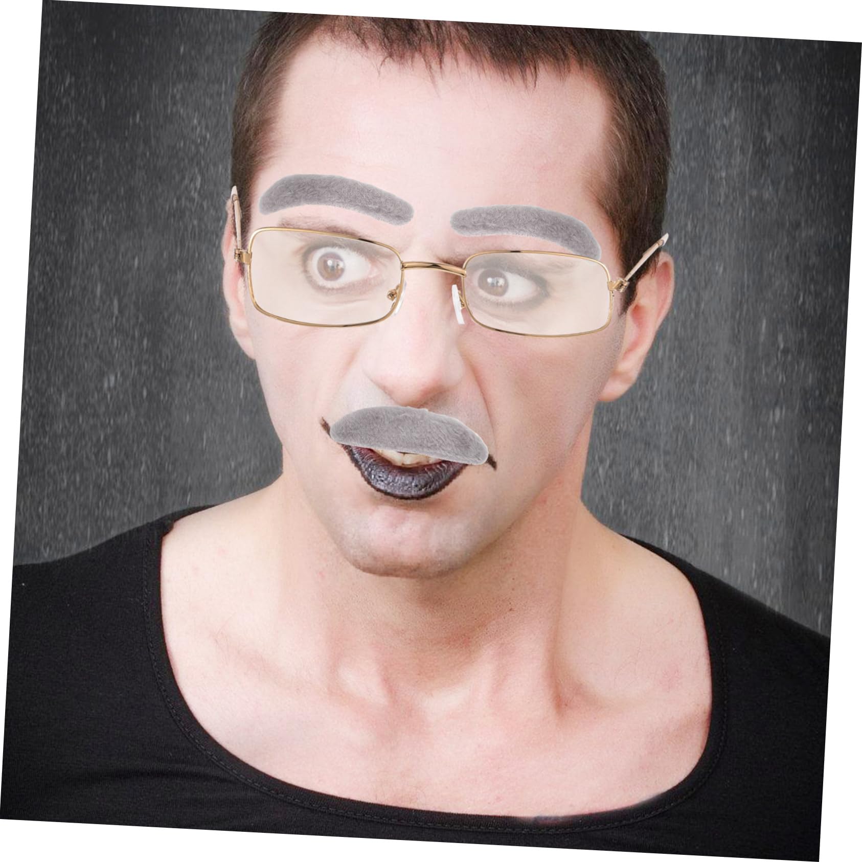 SOESFOUFU Old Man Beard and Set Realistic Eyebrows for Adult Costumes for Parties and Events