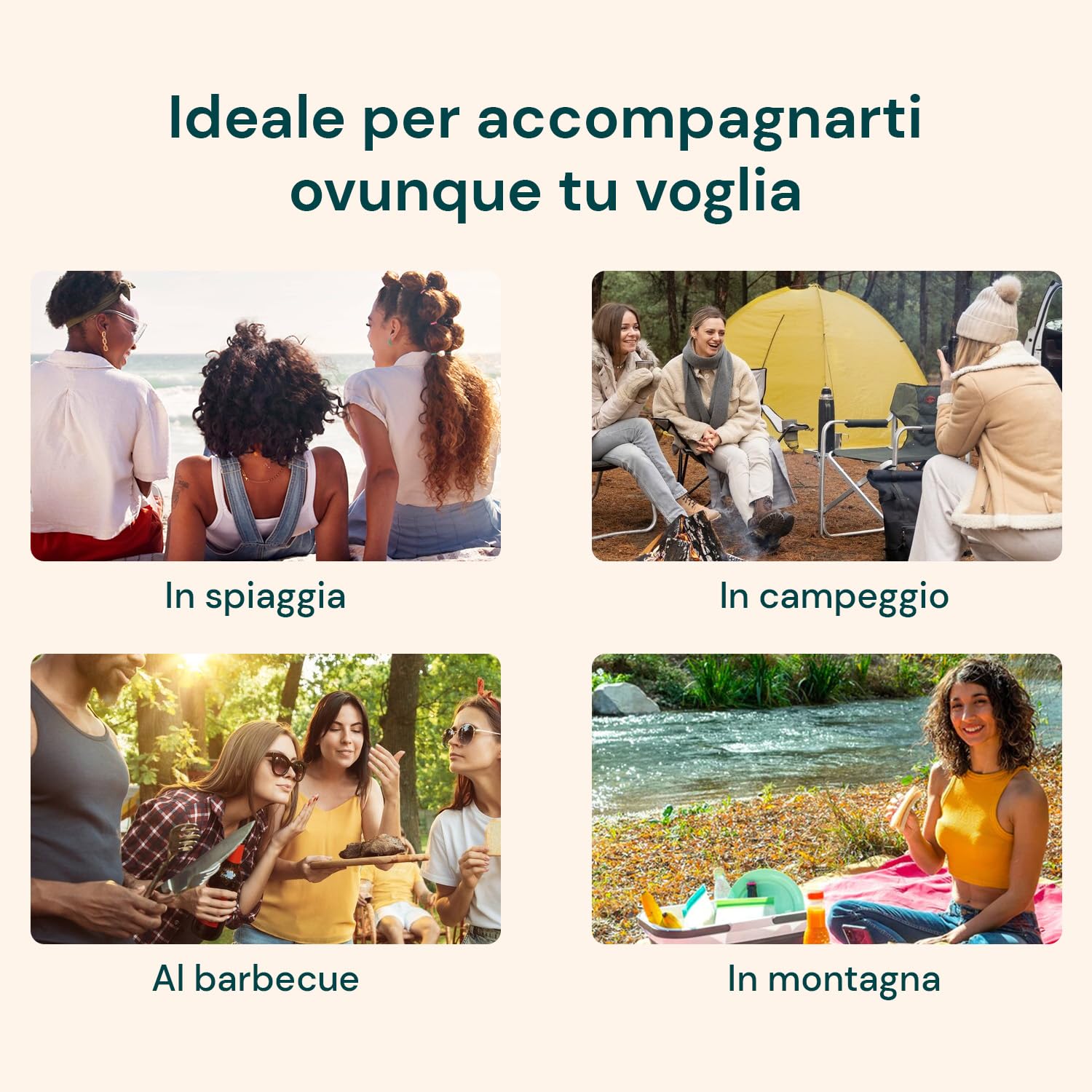 Cesta de Picnic Plegable con Superficie de Apoyo – Cesta Plegable para Playa y Camping, de Polipropileno, 16 l, Blanco y Gris, 47,3 x 9-24,5 x 29 cm