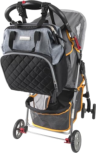 Miniatura 9 de Baby Essentials Super Cooler - Mochila para pañales con marco principal con cambiador, correas para cochecito, compartimento aislado para botellas,