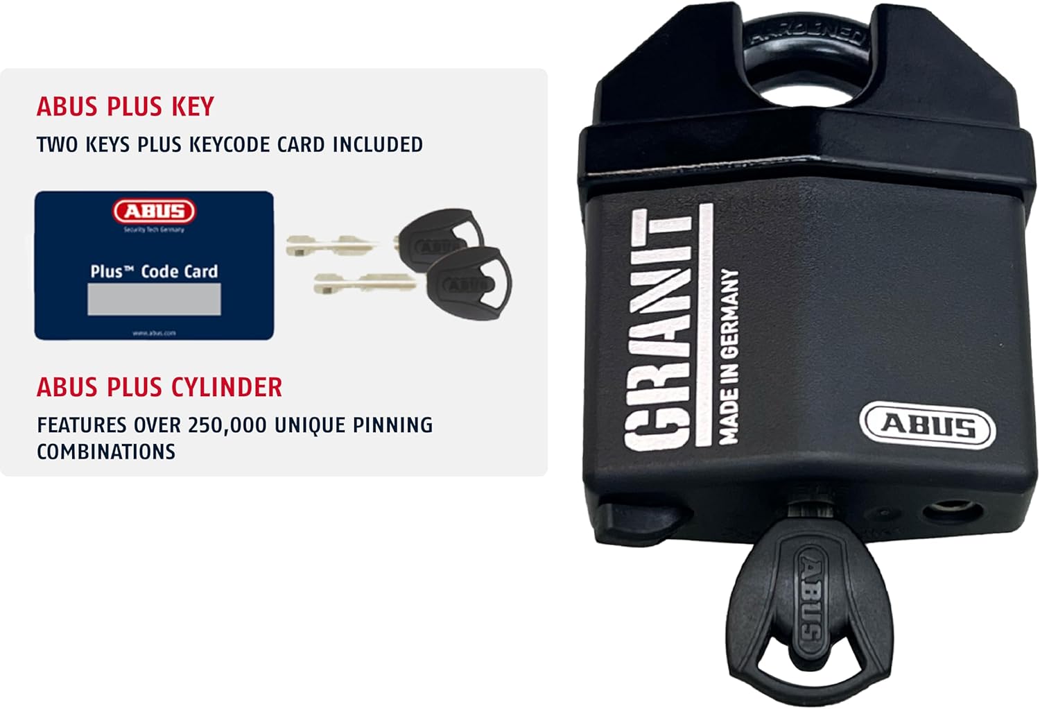 ABUS 37/60 KA Granit Alloy Steel Padlock Keyed Alike, Code 5544653