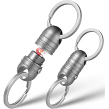 TISUR Titanium Quick Release Keychain,Detachable Pull Apart Key Chain Rings