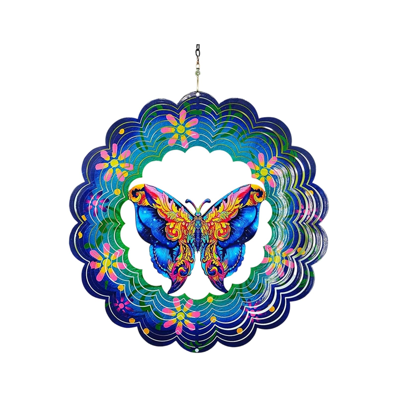 Dynamic Rotating Metal Aeolian Bells Iron Aeolian Bells Ornament for Window Door Patios Garden Yard Outdoor Decoration Metal Aeolian Bells