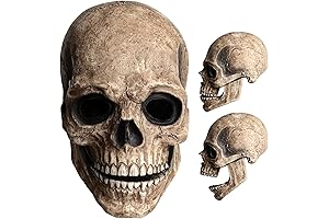 Realistic Horror Halloween Skeleton Mask with Moving Jaw