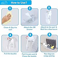 Vista 5 de Soporte de almohadilla para orina de perro con paredes (paquete de 6) para almohadilla de Wee Wee Wee de tamaño pequeño y grande, soporte