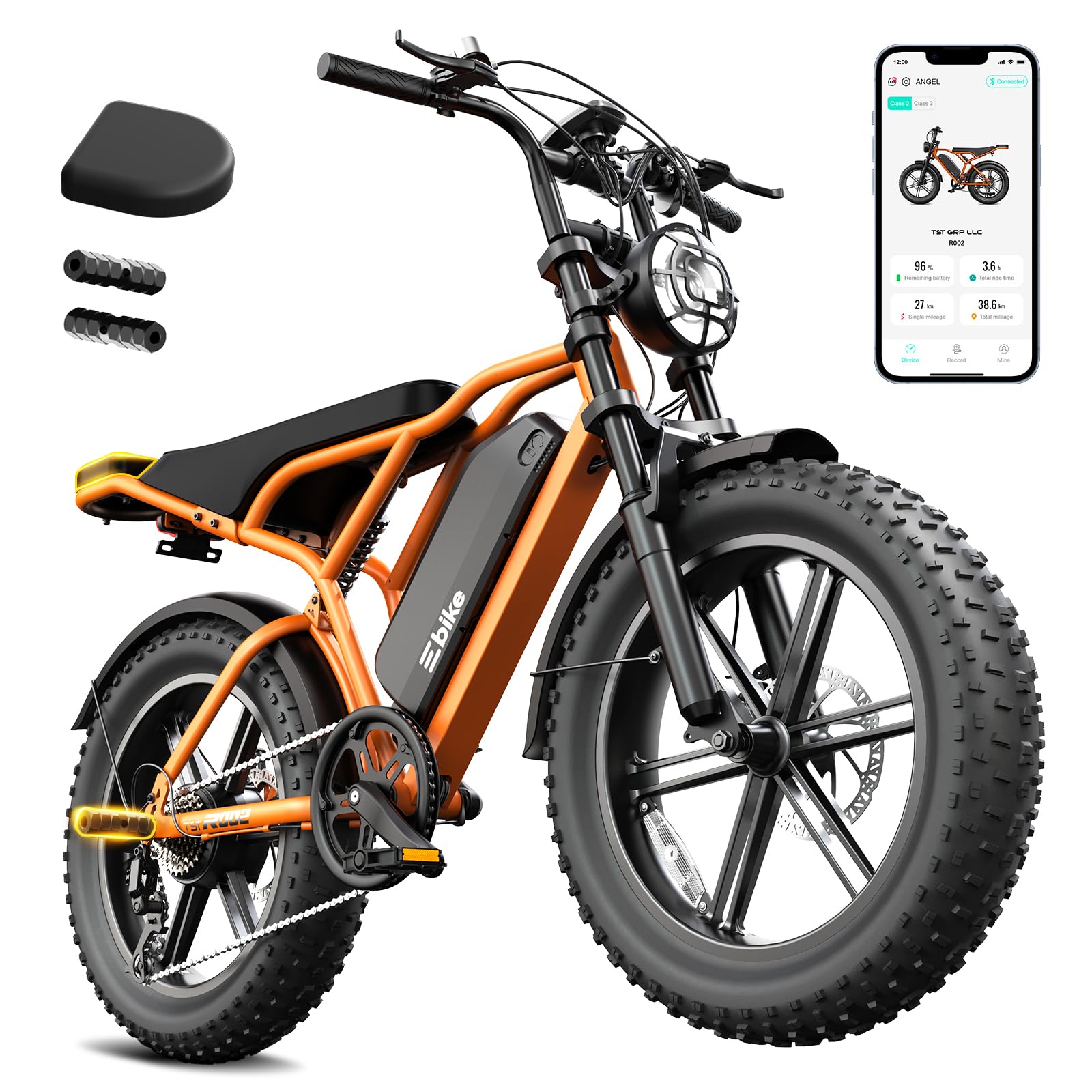 TST Electric Bike for Adults, 48V 15 Ah Battery, 2000W Peak Motor, 28MPH