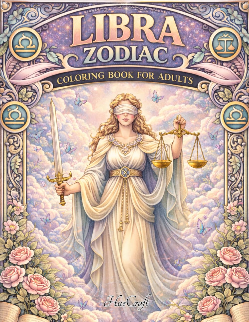 Libra Zodiac Coloring Book for Adults: Celestial Balance, Scales of Justice, Romantic Astrology Art & Stress Relief Designs (Zodiac Signs Adult Coloring Book Series)