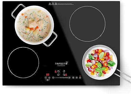 Miniatura 8 de TRIFECTÉ Placa de cocción de inducción portátil de 1800 W, quemador de encimera táctil con sensor, 6 modos de cocción, quemador de inducción de