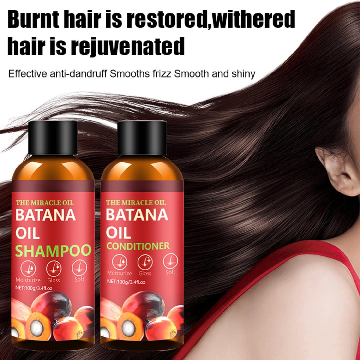 Batana Oil Shampoo and Conditioner Set, Batana Oil for Hair Growth Shampoo, Hair Thickening Product for Women and Men Daily Hair Care, Hair Regrowth Shampoo for Thinning Hair & Hair Loss - Image 7