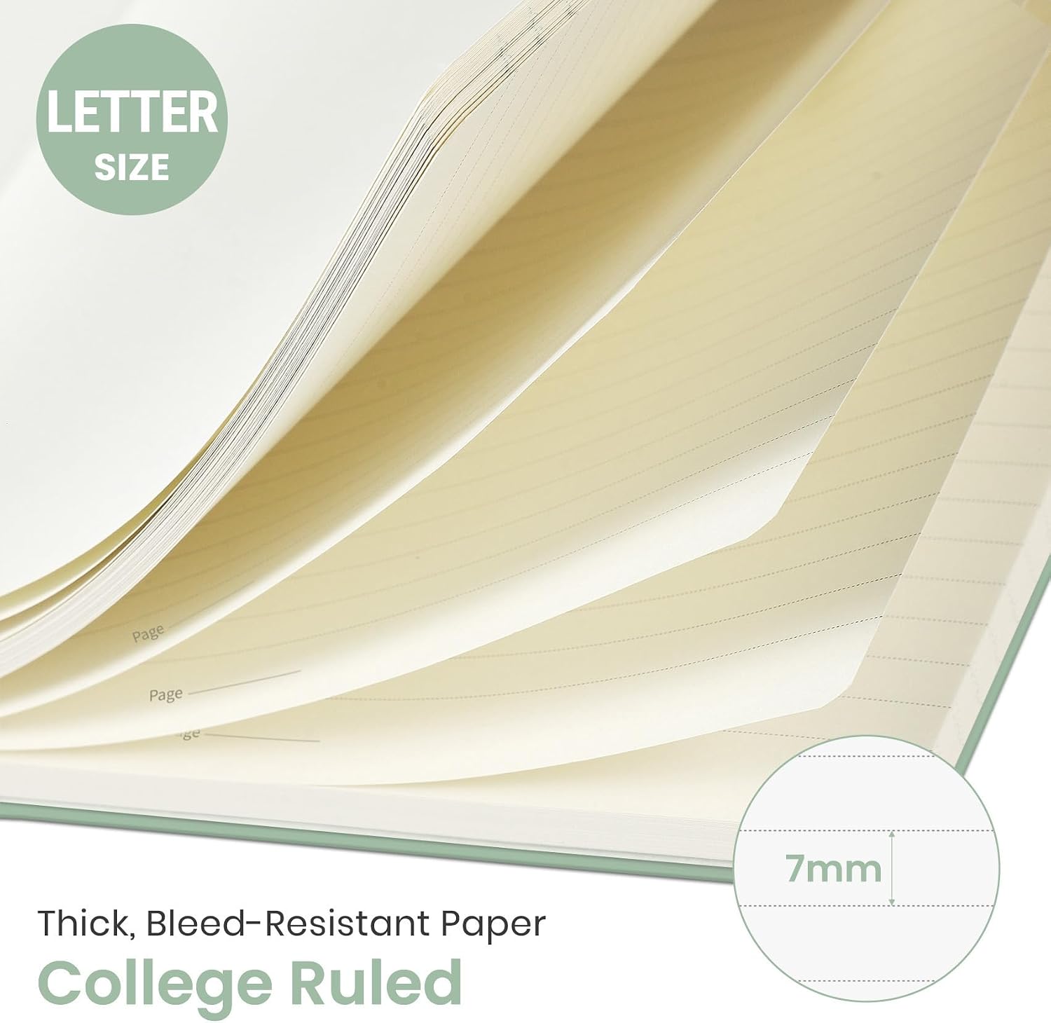 Taja Large Spiral Lined Notebook for Work, Journal for Women & Men image 2