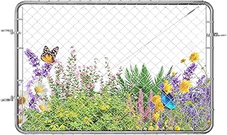 VEVOR Chain Link Fence Gate, 72 x 48 in, Adjustable Chain Link Fence Panel, Fit 2.2-6 ft (W) x 6 ft (H) Garden Fence Gate Opening, Rust-Resistant Galvanized Fencing Gate for Farm, Posts Not Included