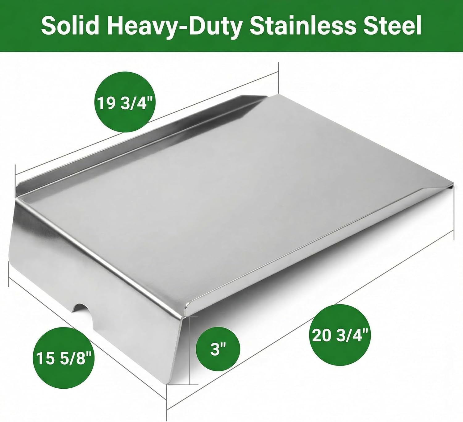 Stainless Steel Drip Pan Heat Baffle Replacement for Traeger 22 Series,Traeger Pro 575 Drip Tray,Traeger BAC012 BCA070 BBQ07C and Newer Lil' Tex