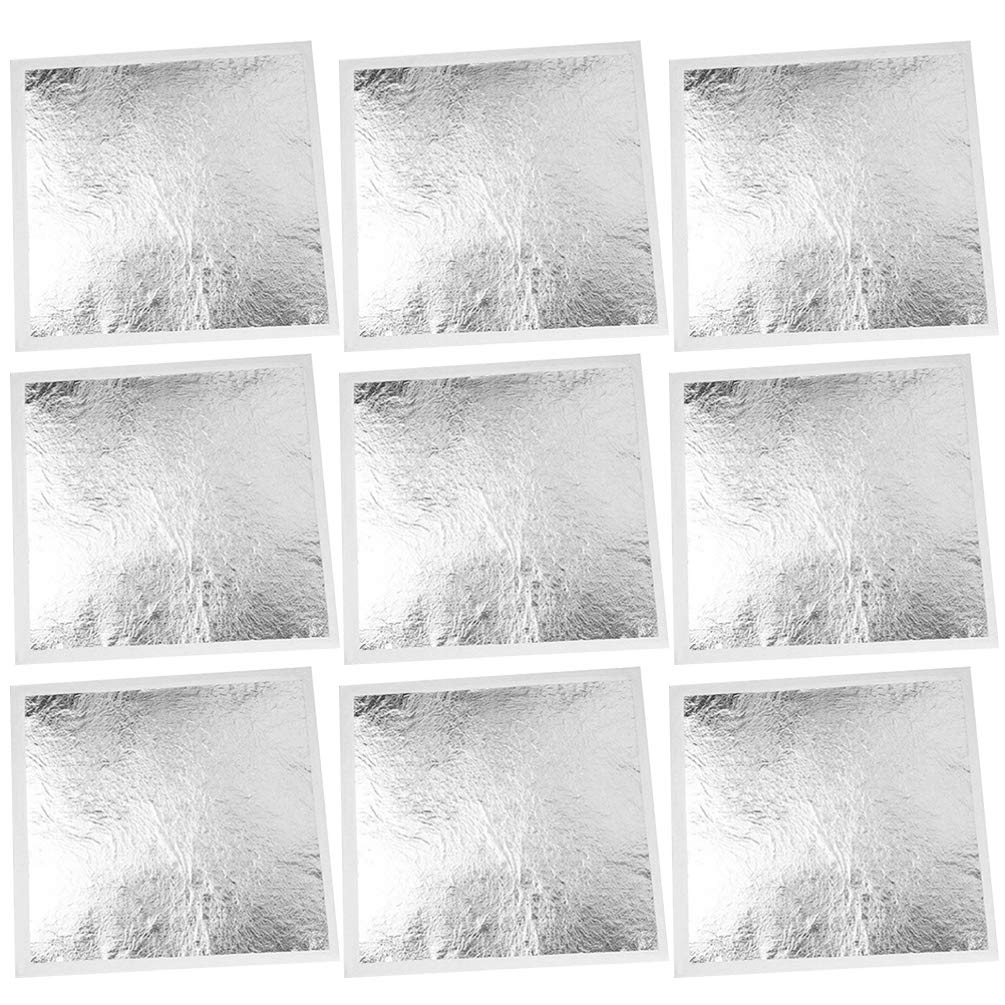 BESPORTBLE Artistic Silver Foil Leaves 200pcs Imitation Foil for Frame Furniture Decor