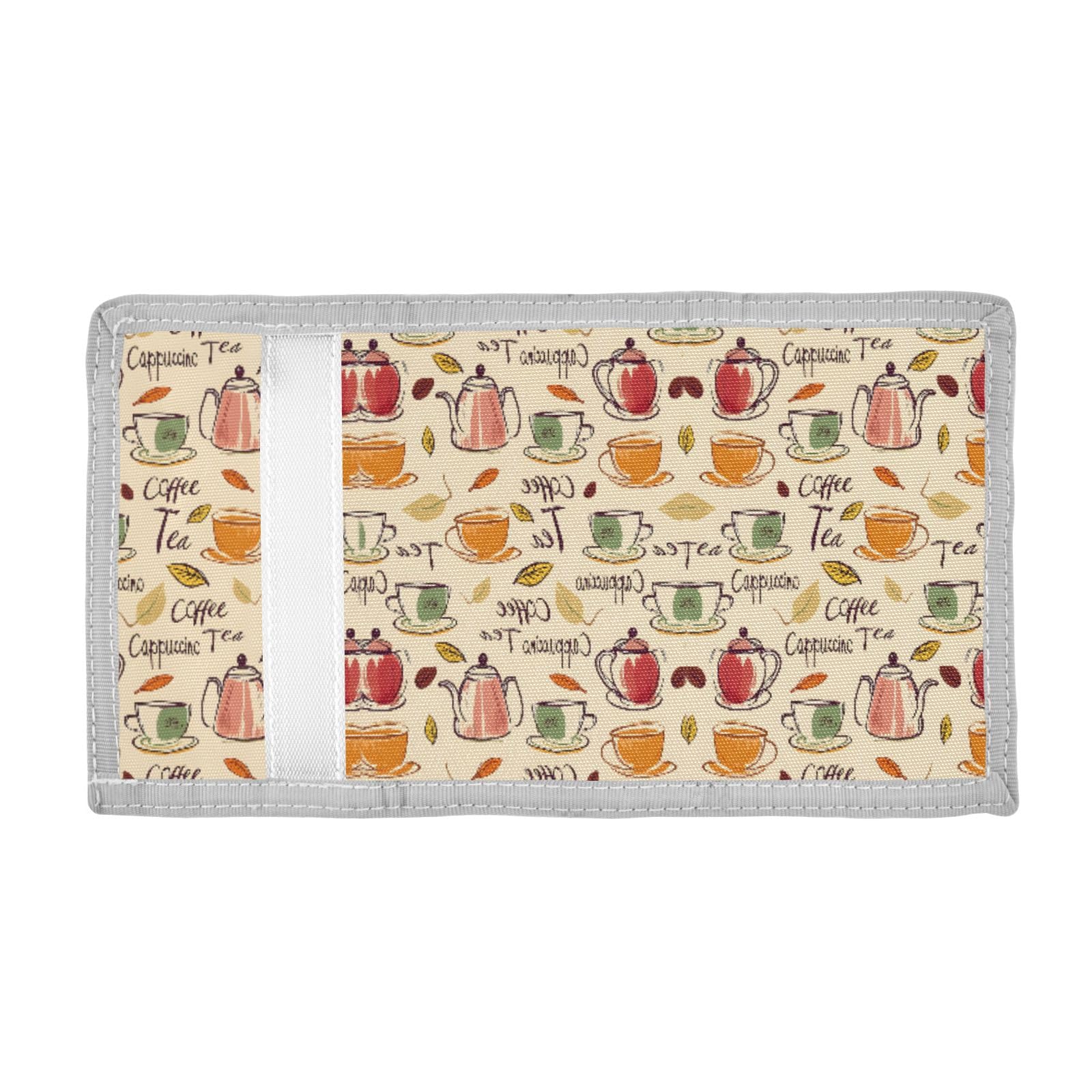 ALAZA Kids Wallets for Boys Girls Toddler Trifold Wallet Children Small Coffee Tea Cappuccino with Zipper Coin Pocket