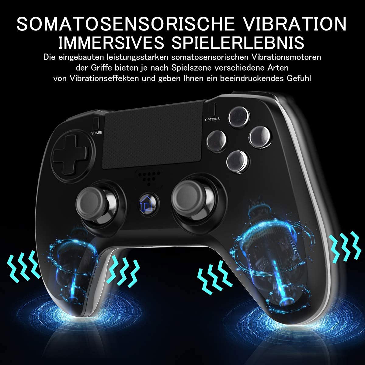 GEEMEE PS4 Controller Wireless Bluetooth Gamepad for Playstation 4, Game Controller Dual Vibration Gyroscopes Joystick Gamepad Touch Panel Gamepad for PS4/PS4 Slim/Pro/PS3
