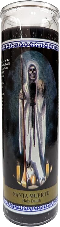 Generic Holy Death (Santa Muerte) Black Pillar Candle