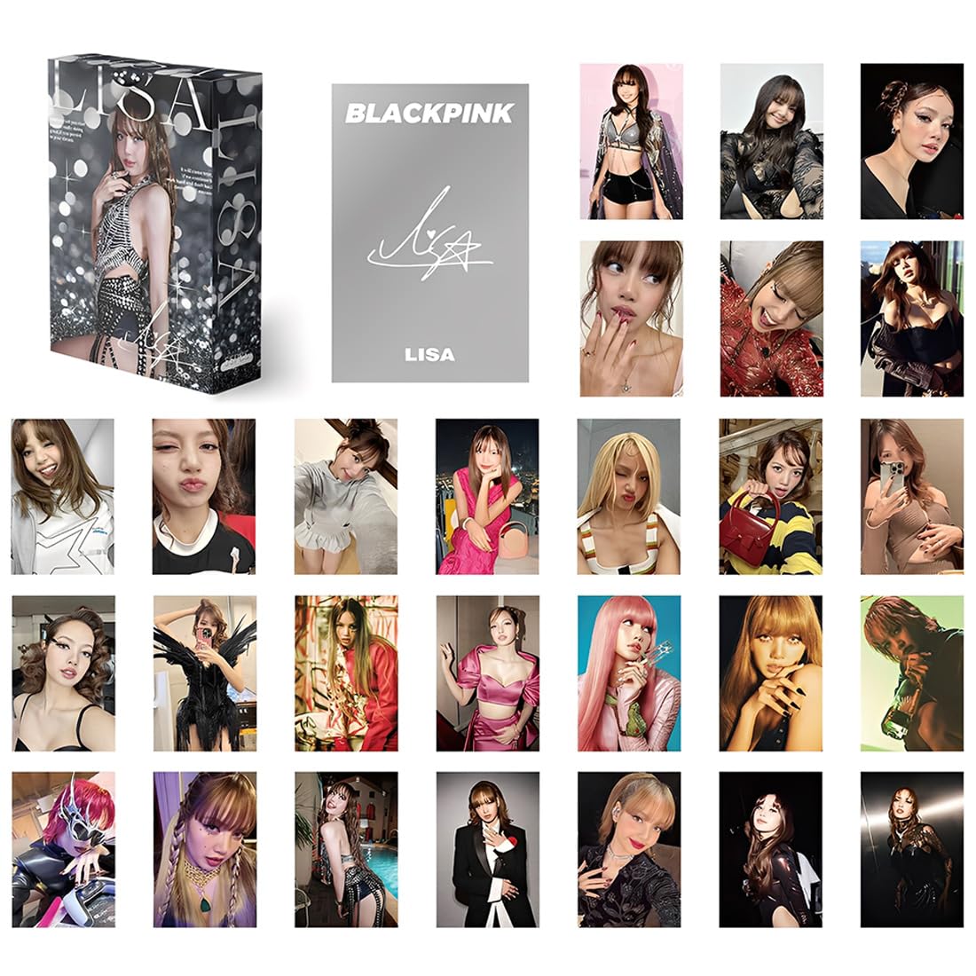 IEBTWN Pack of 55 Lisa, Lomo Card, Blackpink Photocards, Kpop