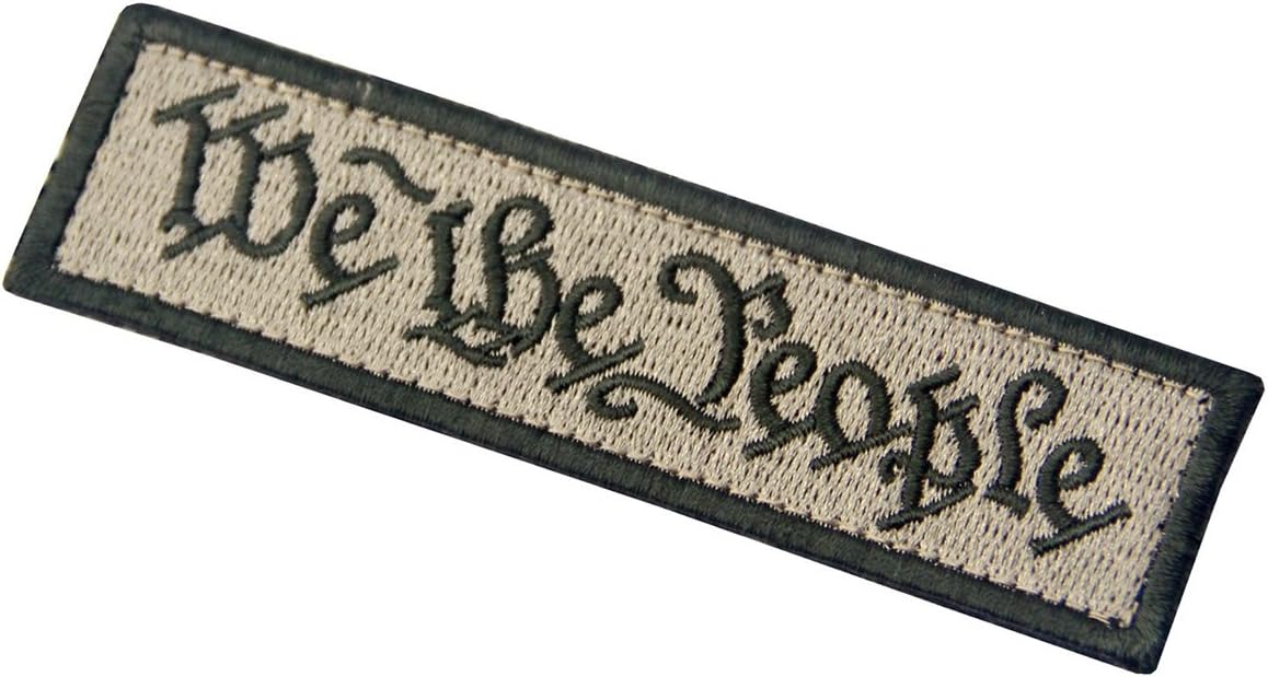 We The People Tactical Embroidered Morale Applique Fastener Hook&Loop Patch - Coyote Tan