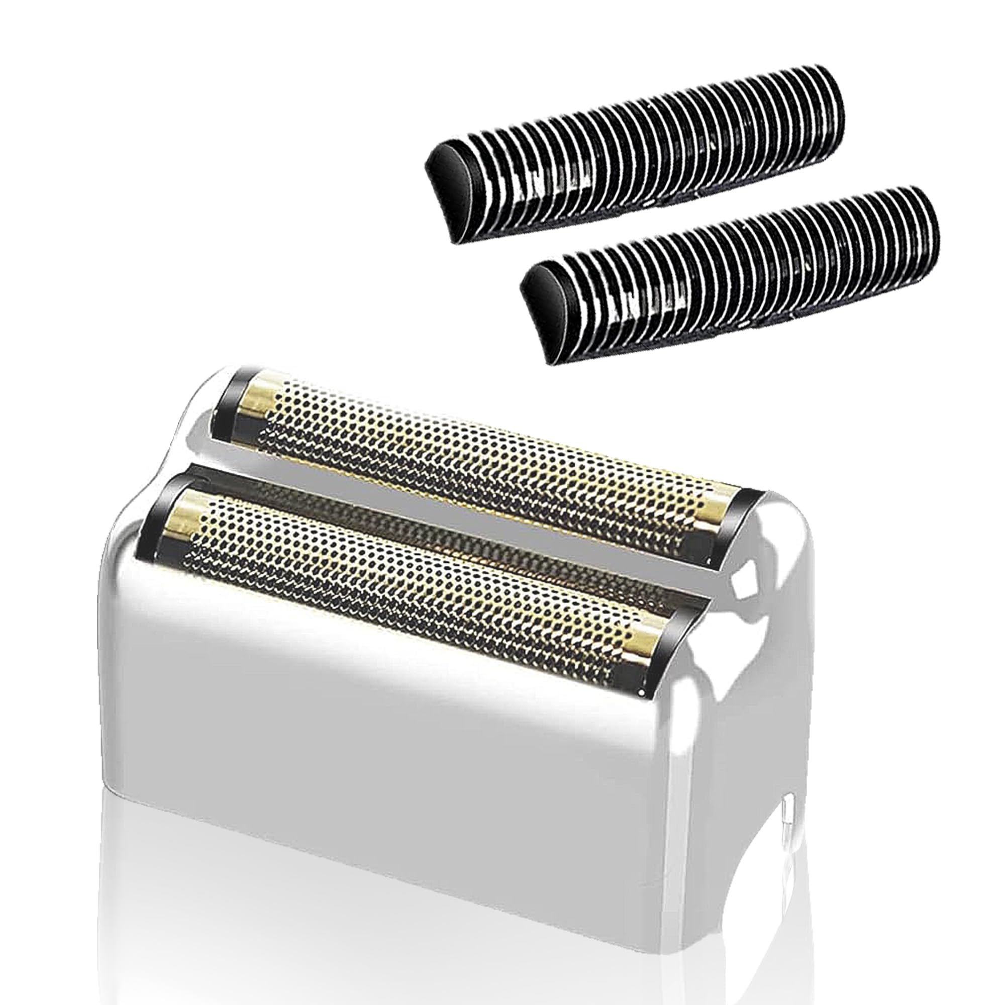 1 paquete de láminas y cortadores profesionales de repuesto para afeitadora BaBylissPRO Barberology de doble lámina, compatible con afeitadora BaBylissPRO Barberology FXFS2, dorado (plata)