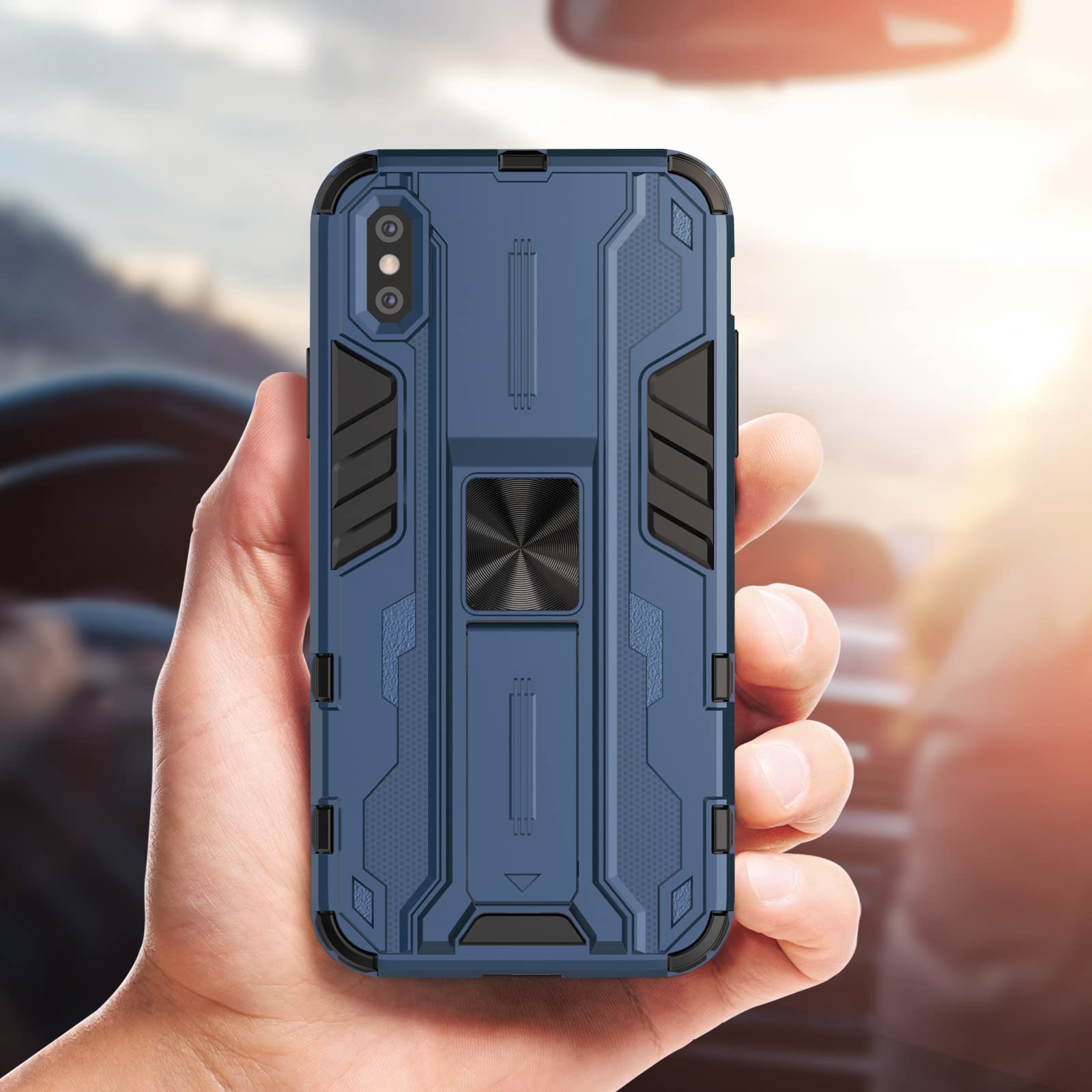Funda para Xiaomi Redmi Note 15 Pro 5G, Carcasa Antigolpes con Soporte anular metálico, Case Protectora de Grado Militar, Azul — view 415
