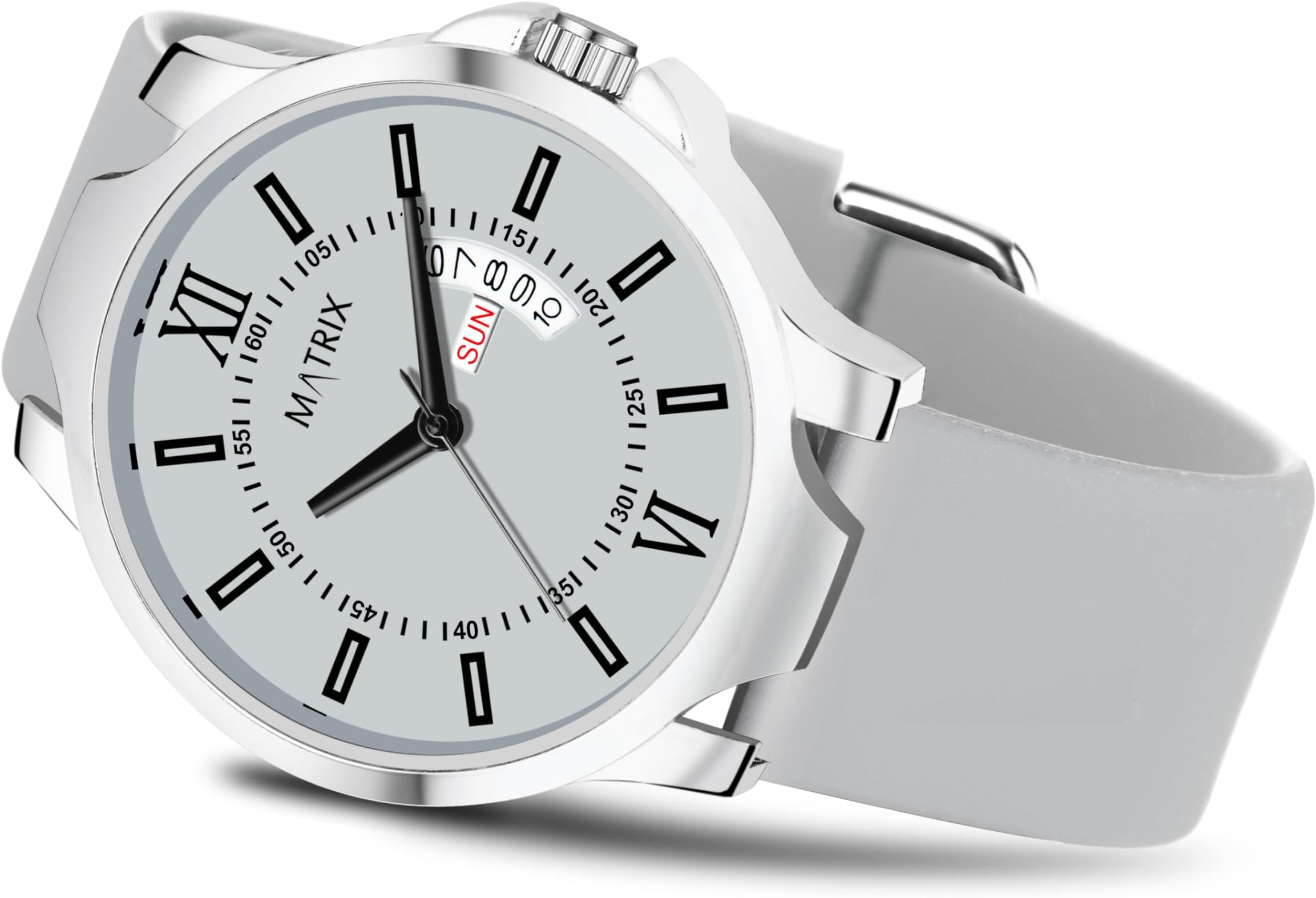 Buy Matrix Antique 2.0 Day & Date Softest Silicone Strap Analog Watch ...