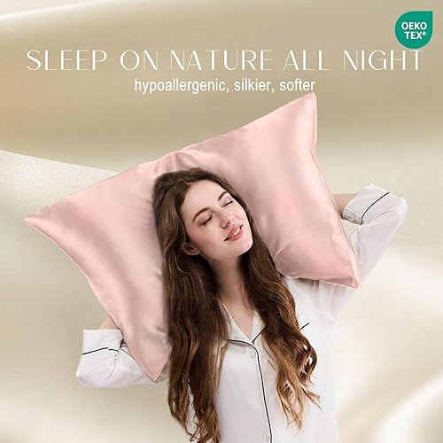 Miniatura 3 de ZIMASILK - Funda de almohada 100% seda de morera pura grado 6A en ambos lados, para la salud de cabello y piel, suave y lisa, 600 hilos, cremallera