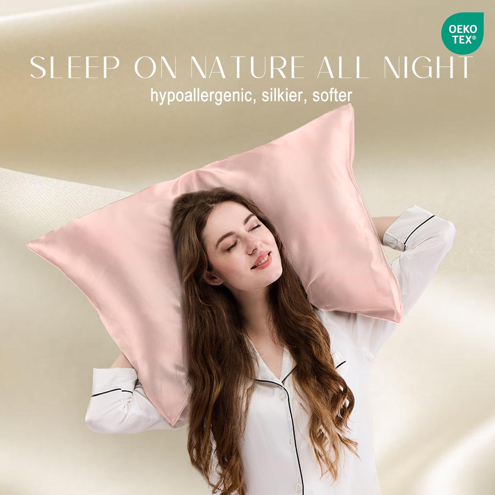 Amazon｜Zimasilk 100%ピュアシルク枕カバー1枚 髪と肌の健康に 両面19