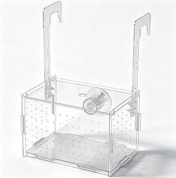 Fish Breeder Box for Fish Tank, Acrylic Fish Tank Divider, Easy to Install, 5.91"x3.94"x3.94", Clear, 1 Set