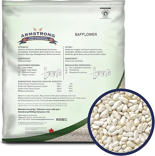 Miniatura 6 de Armstrong Wild Bird Food - Mezcla de semillas de pájaros de cártamo, 20 libras