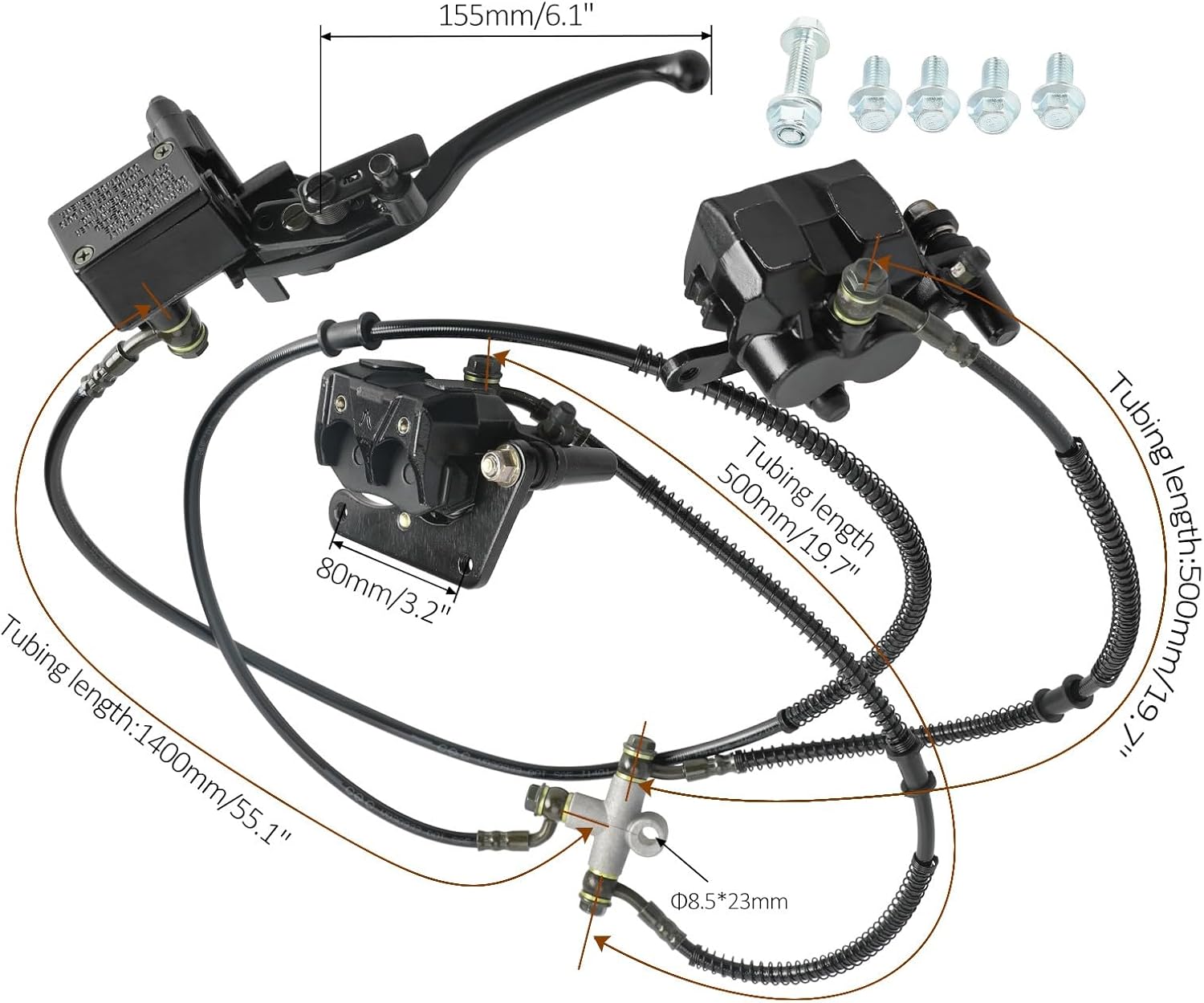 CV Axle Shaft Assembly & Drive Shaft Gear Box Differential & Steering Spindle Knuckle 4 Stud Wheel Hubs & Brake Caliper Rotors for 4WD Rear Drive ATV UTV Quad Go Kart Golf Cart