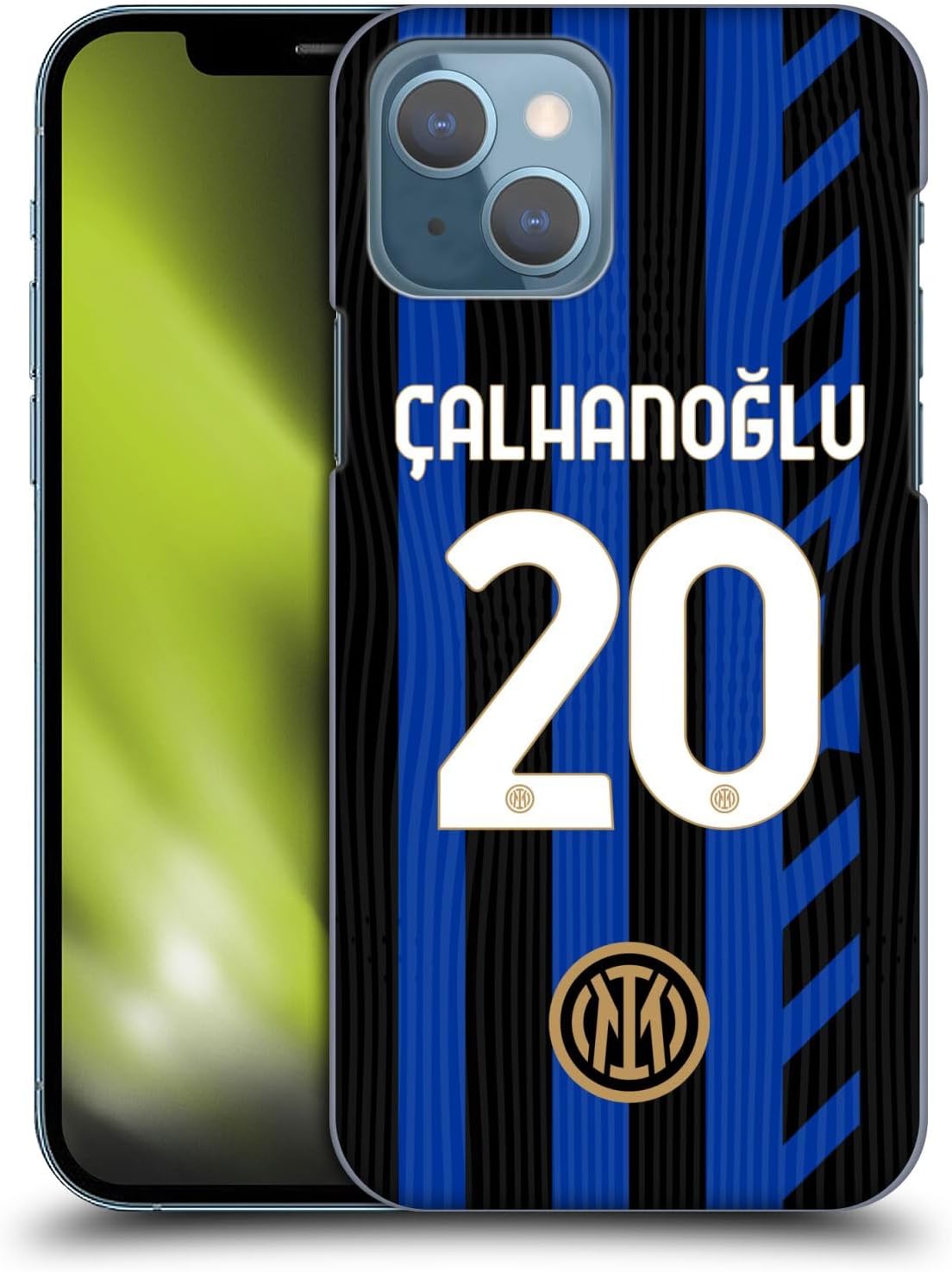 Head Case Designs Officially Licensed Inter Milan Hakan Çalhanoglu 2024/25 Players Home Kit Hard Back Case Compatible with Apple iPhone 13