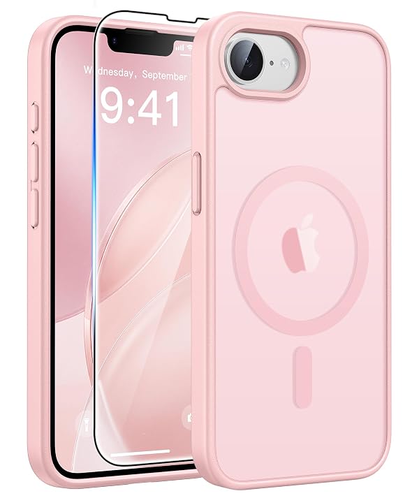 FNTCASE for iPhone 17e Case Pink: Translucent iPhone 16e Cases Compatible with MagSafe, Camera Protection & Tempered Glass Protector, 14FT Military Grade Drop Tested, Matte Skin-Friendly Cover by FNTCASE - Used condition - US$10.39