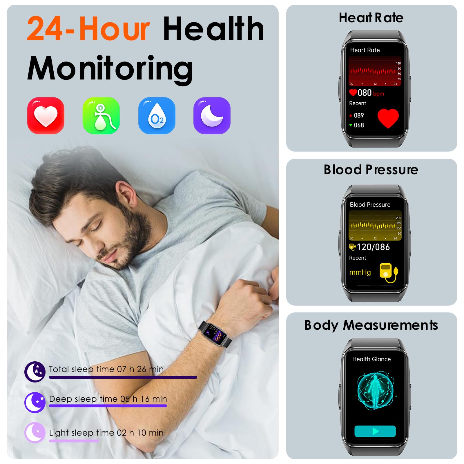 2025 Smartwatch con ECG/HRV/Lipidi/Acido Urico/BMI/Sonno,1.57"Curvo 𝐆li𝐜𝐞𝐦𝐢𝐚 Orologio Uomo Fitness con 24h 𝐩𝐫𝐞𝐬𝐬𝐢𝐨𝐧𝐞 𝐬𝐚𝐧𝐠𝐮𝐢𝐠𝐧𝐚/Temperatura Corporea/Cardiofrequenzimetro