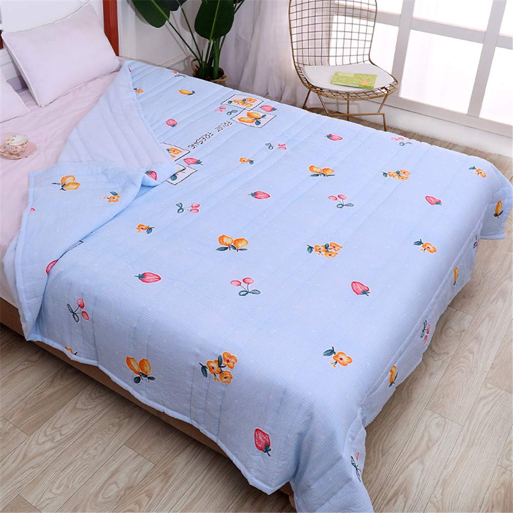 Fansu Bedspread Quilt Single Double Super King Bed Size, Reversible Quilted Bed Cover Sofa Blanket Throw Decorative Coverlet Microfiber Comforter Bed Sheet (blue,140x200cm)