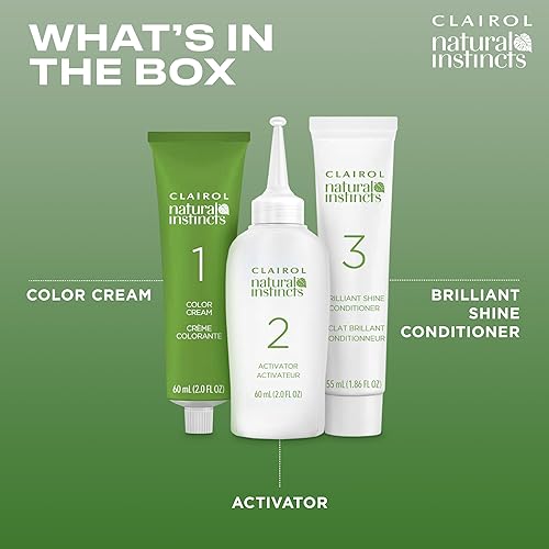 Miniatura 10 de Clairol Natural Instincts - Tinte de cabello demi-permanente, color castaño dorado medio (Medium Golden Brown) 5G, paquete de 3 unidad