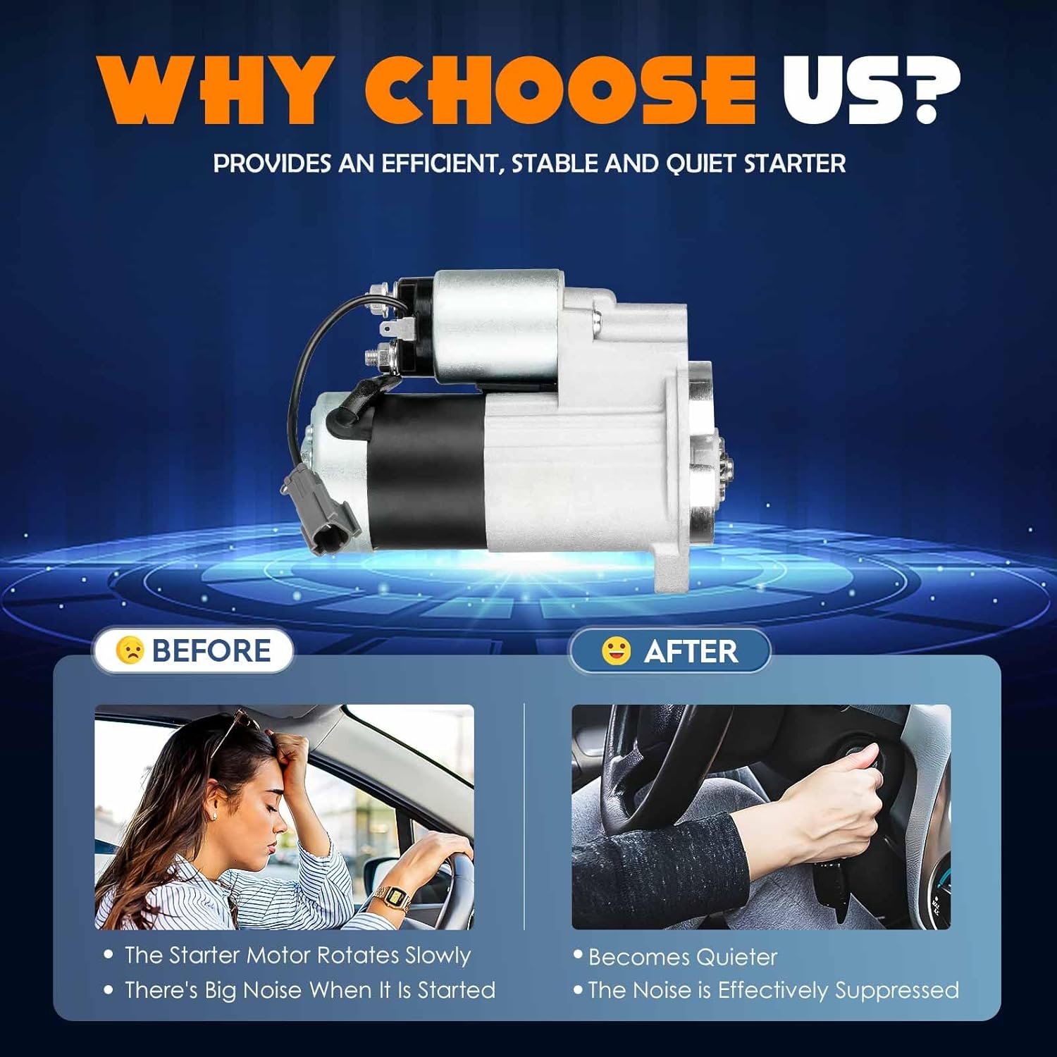 Starter 3.3 3.3L Fit for 1999 2000 2001 3.3L 99 00 01 Nissan Frontier 2000 2001 00 01 Xterra 3.3L 1-17738, 17738, 233004S100, 23300-4S100, 233004S102, 23300-4S102, 336-1680, 41048055, 410-48055