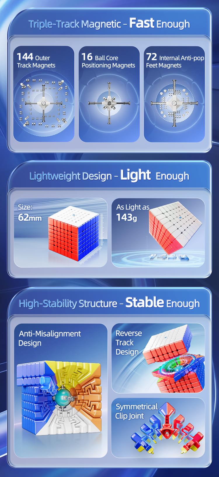 MoYu AoFu V5 Triple Track Magnetic 7x7 Speed kostka Rubika AoFu WRM V5 7x7 Triple-Track 232 magnesy Magic Stickerless Puzzle Cube