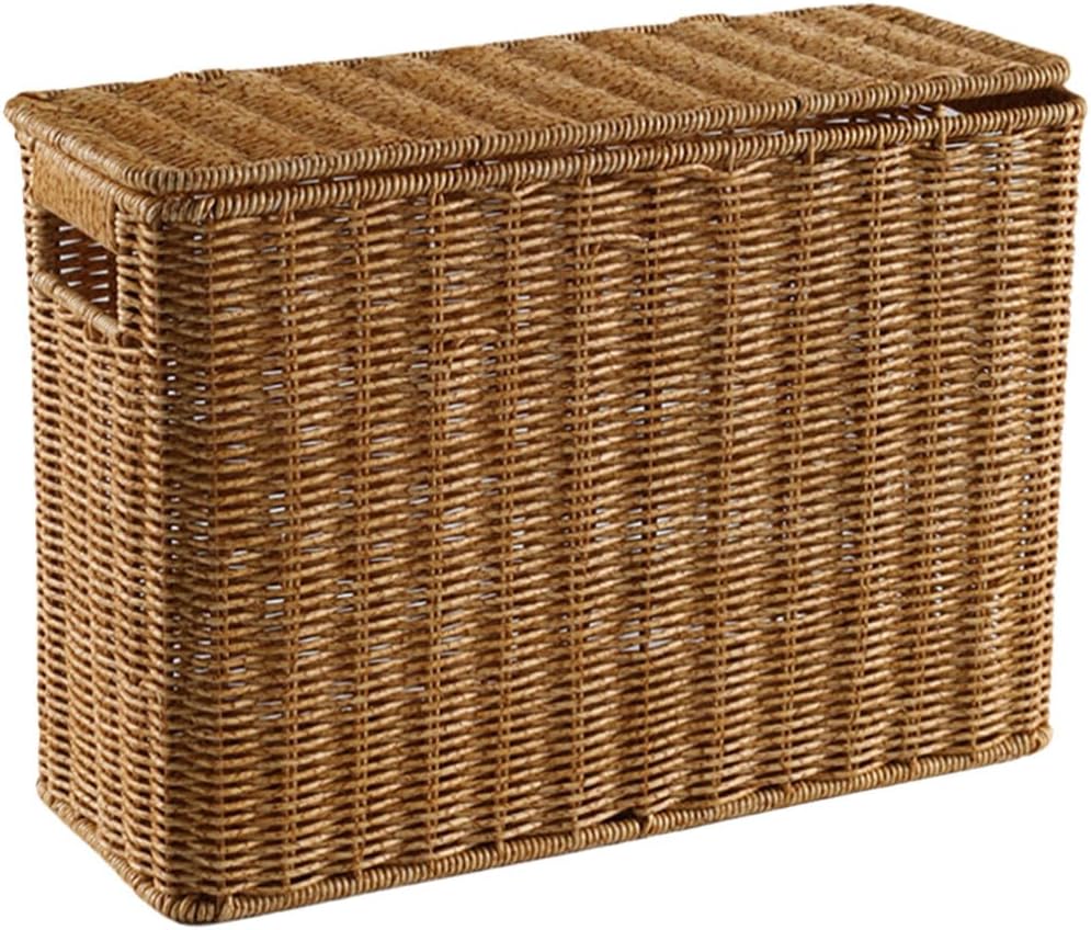 BESTonZON HandWoven Magazine Basket Natural Narrow Water